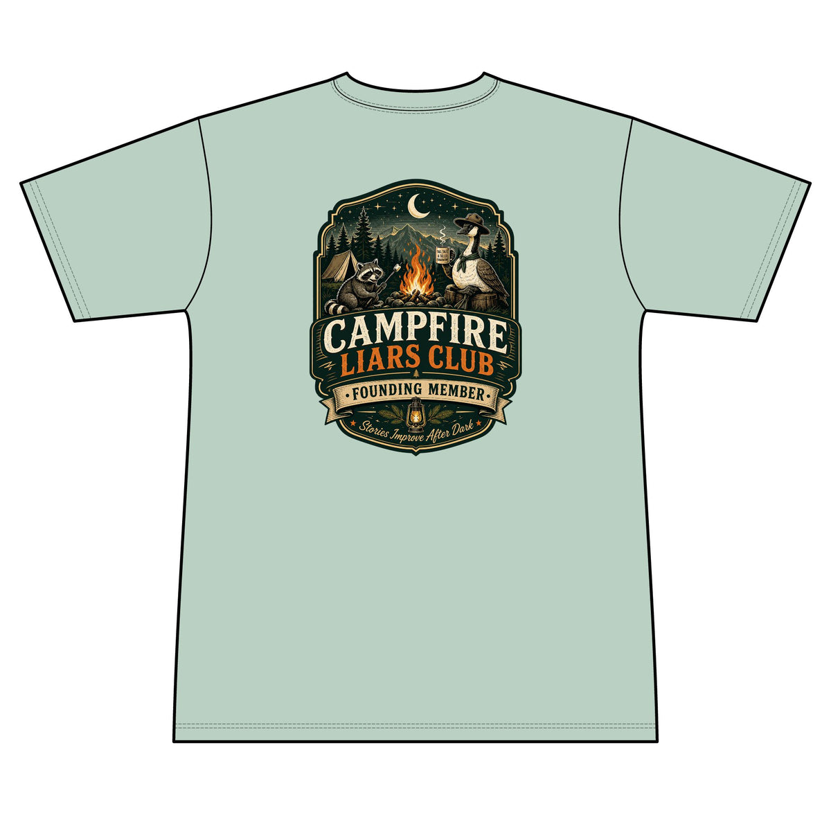 Campfire Liars Club - Camping — Short Sleeve