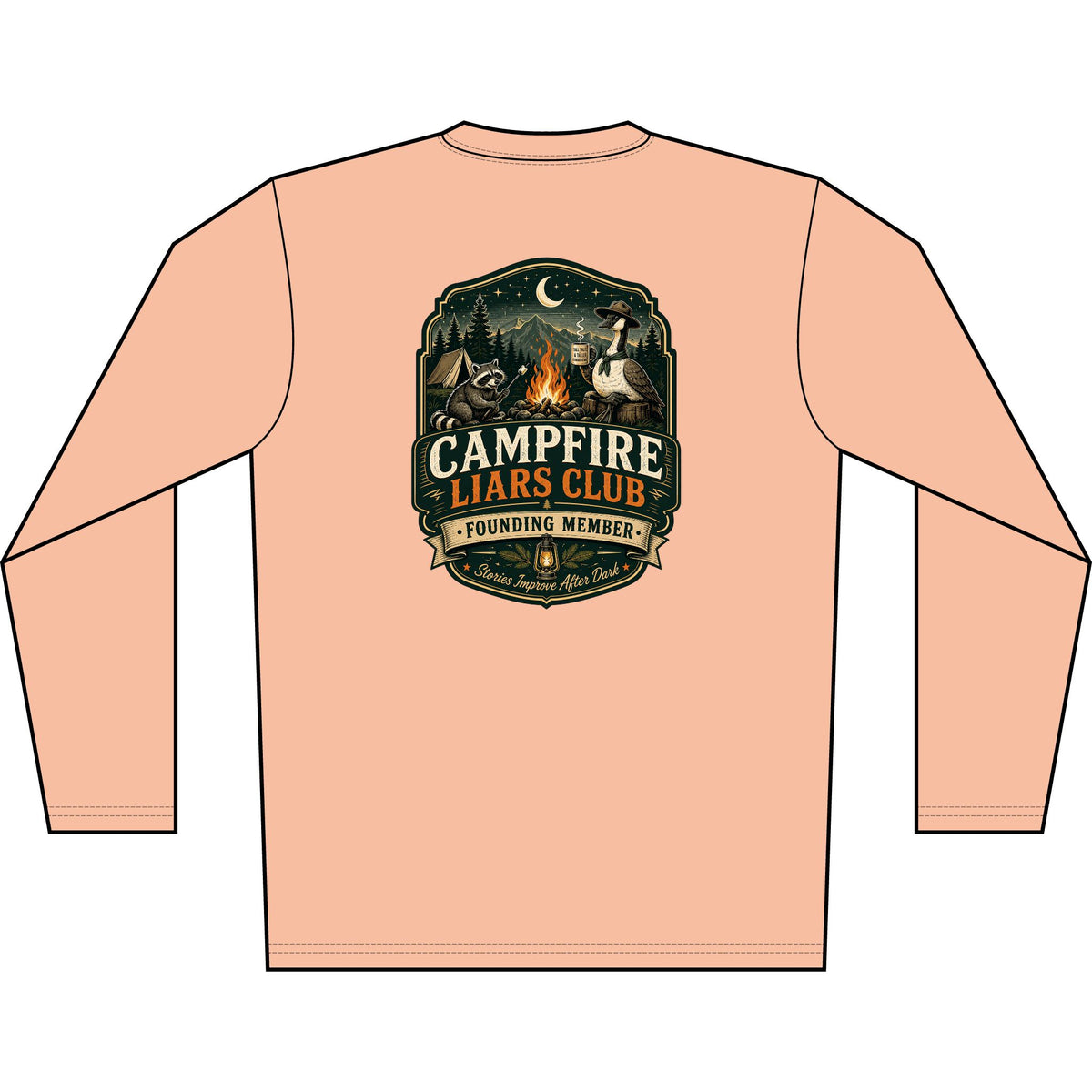Campfire Liars Club - Camping — Long Sleeve