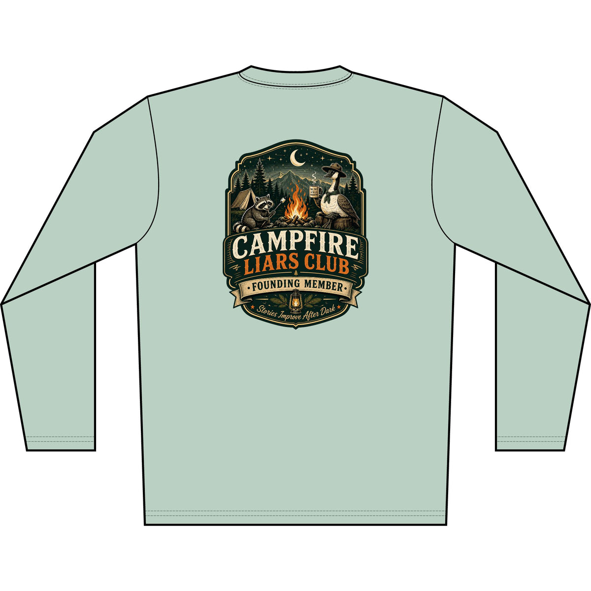 Campfire Liars Club - Camping — Long Sleeve