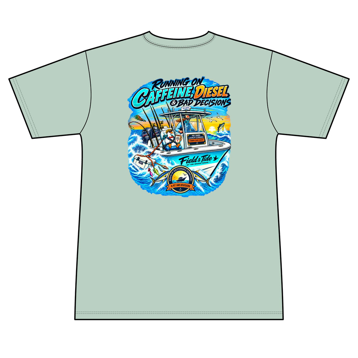 Running on Caffeine, Diesel & Bad Decisions - Offshore — Short Sleeve